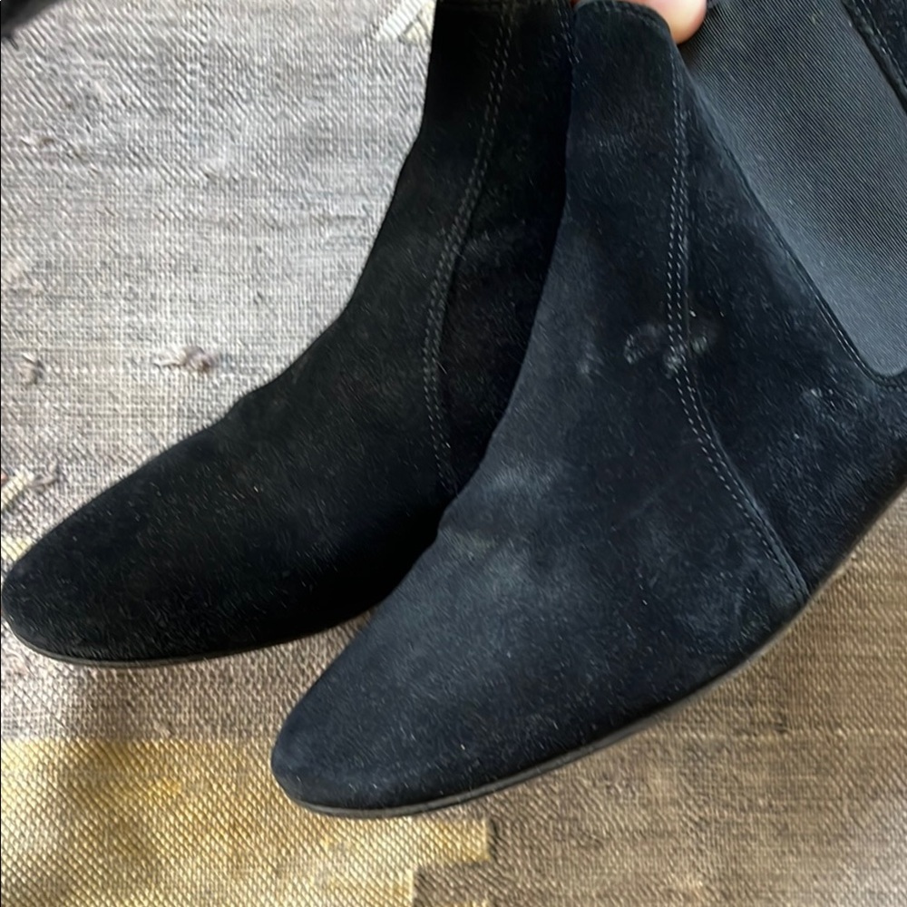 Black suede Isabel Marant chelsea boots 39 - Picture 8 of 10